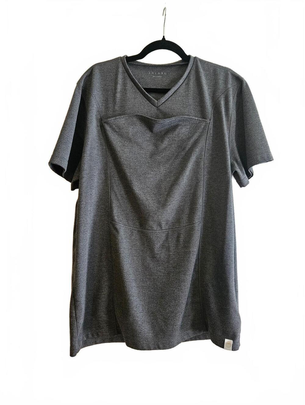Lalabu Dad Babywearing Shirt 2XL Comfortable V-Neck w/Built-in Newborn Carrier